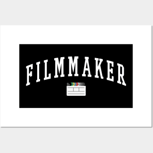 Filmmaker Vintage Varsity Clapperboard Posters and Art